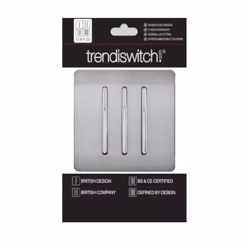 Trendi Modern Plastic Single Plate Mains Switch in Green and Silver – 3