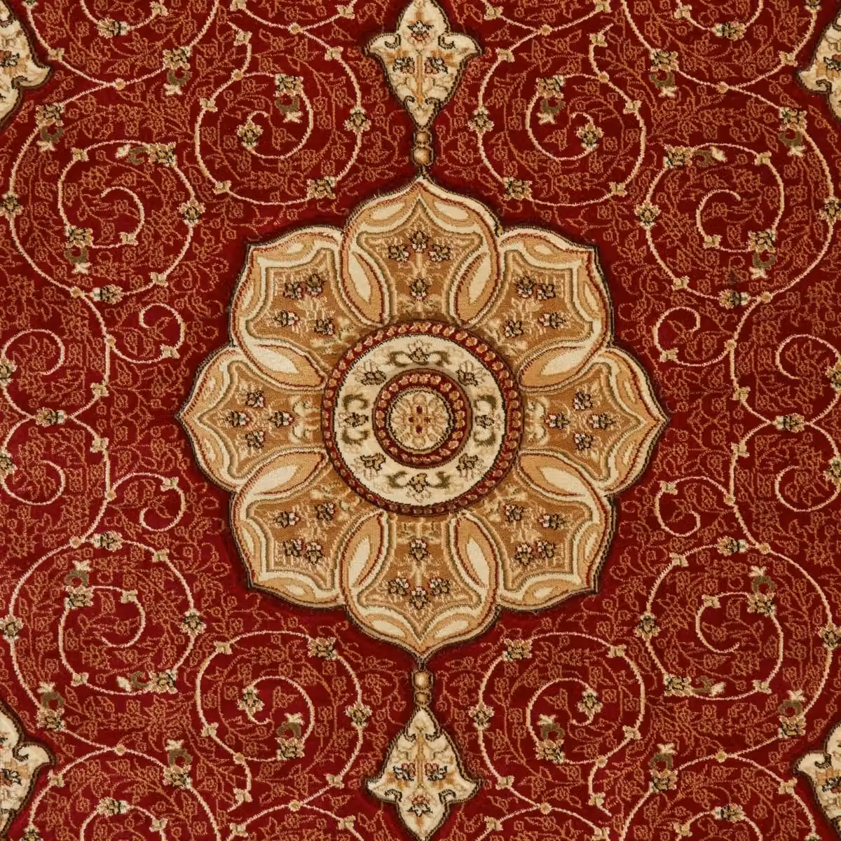 The Rug Shop UK Traditional Red Floral Stain-Resistant Easy Care Area Rug, W: 280 cm, D: 380 cm – 7