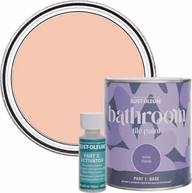 Rust-Oleum Bathroom Tile Paint in Satin Finish, Coral Red, 0.75 l