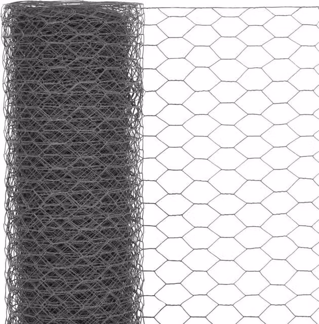 Berkfield Home Sturdy Steel Chicken Wire Fence with PVC Coating, Grey, 25 x 0.75 m – 1