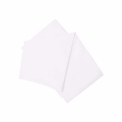 Belledorm White Brushed Cotton Single Fitted Sheet, W/D/H: 90 x 200 x 30.48 cm
