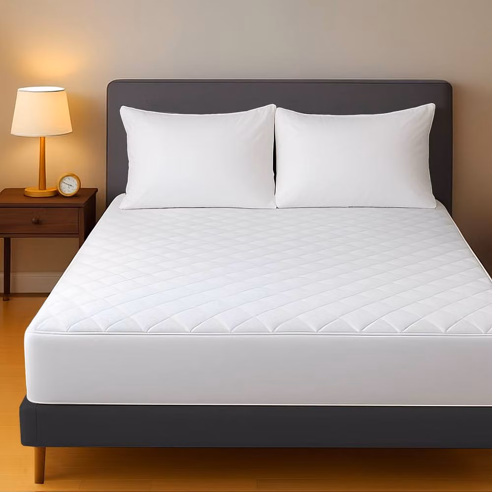 Grace Pack of 3 Soft Breathable Quilted Mattress Protectors in White, Double Fitted, W/D/H: 140 x 200 cm – 2