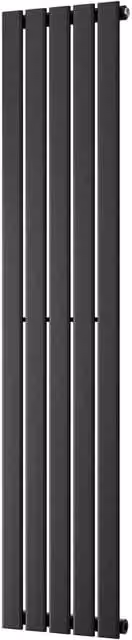 UK Radiators Typhoon Black Vertical Designer Radiator, W: 34.0 cm, H: 160.0 cm