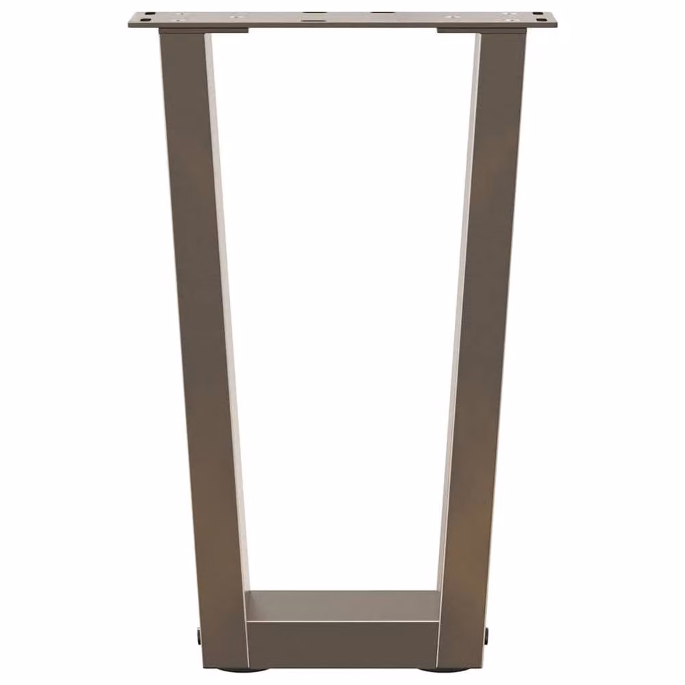 Berkfield Home V-Shape Dining Table Legs, 2 Pieces, Brown Steel, W: 28 cm, H: 42-43.3 cm – 4