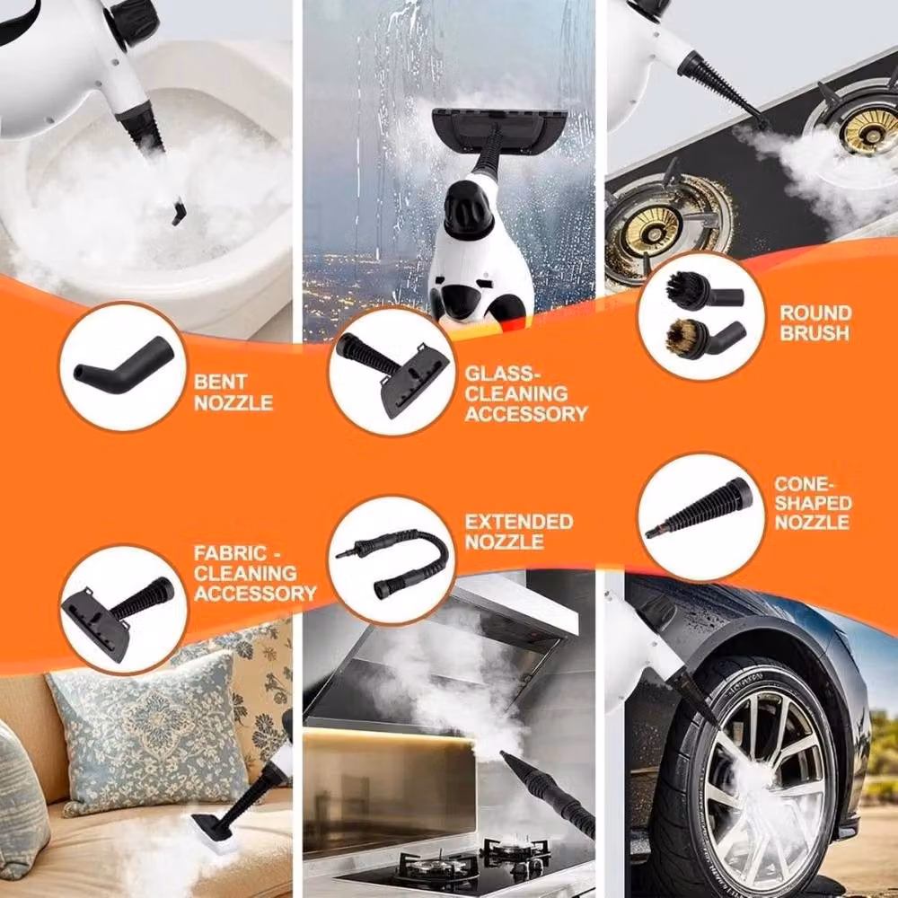 SPETLEK 12-in-1 Electric Portable Handheld Steam Cleaner, White, W: 100 cm, D: 60 cm – 4