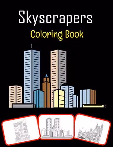 Skyscrapers Coloring Book for Children by Independently Published, 60 Pages, Multicolour