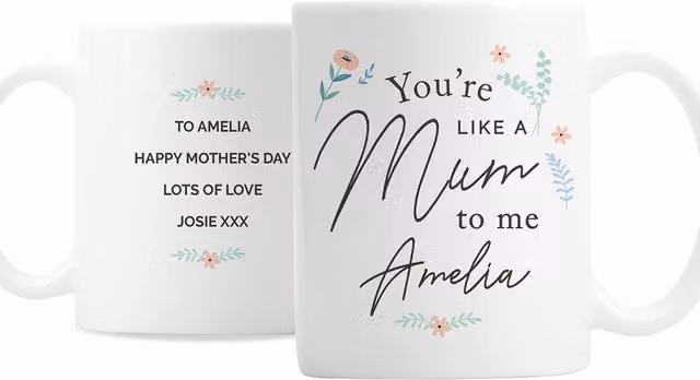 Personalised Memento Company Women's You're Like A Mum To Me Ceramic Mug in White