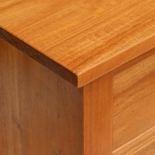 vidaXL Natural Solid Mahogany Wood TV Cabinet in Brown, W/D/H: 100 x 40.5 x 46 cm – 3