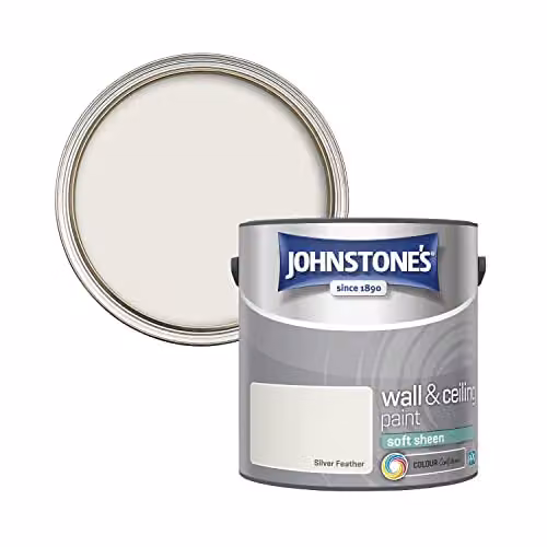 Johnstone's Soft Sheen Water Based Dispersion Paint in Silver, 2.5l – 2
