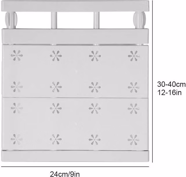 EONLION Extendable Closet Cupboard Storage Organizer Shelf, White