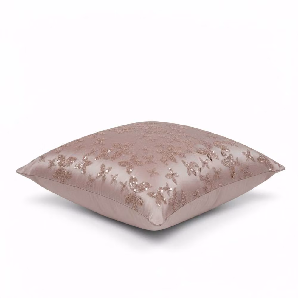 Snug City Butterfly Sequin Decorative Throw Cushion Cover, Pink, 43 x 43 cm – 2
