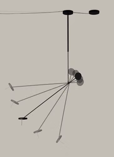 Netlighting Invisible LED Suspended Pendant Light in Matt Black, 765lm, 2700K, Dimmable – 3