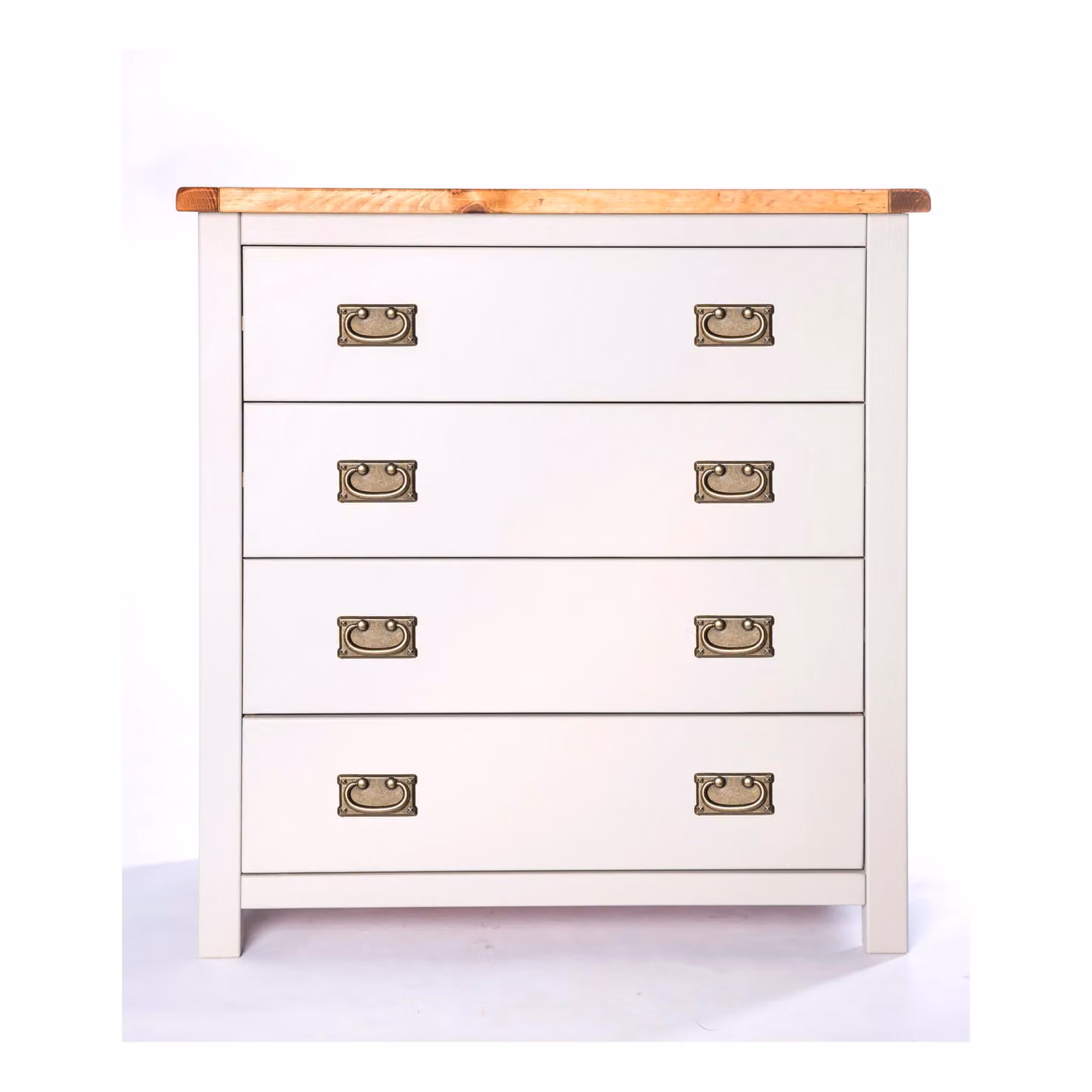 Cabinet Bits Argenta 4 Drawer Chest of Drawers in Light Grey with Gold Handles – 2