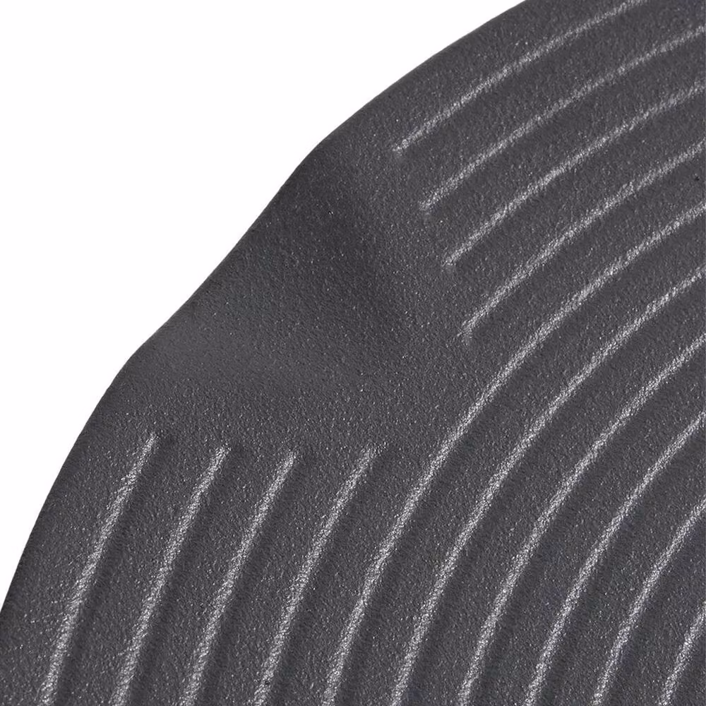 NESTLUNE Black Cast Iron Grill Pan and BBQ Steak Skillet – 3