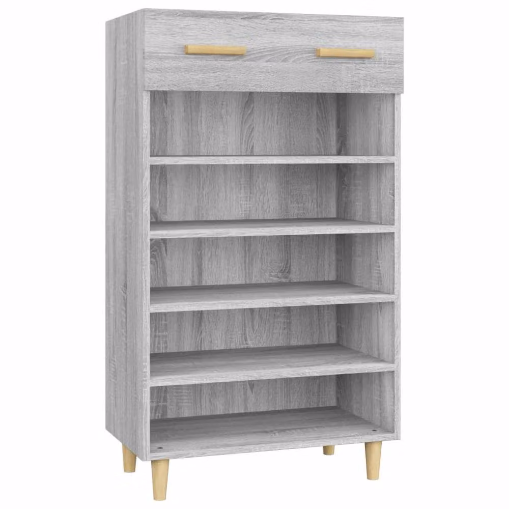 Berkfield Home Grey Sonoma Shoe Cabinet with Doors and Drawers, W/D/H: 60 x 35 x 105 cm – 2