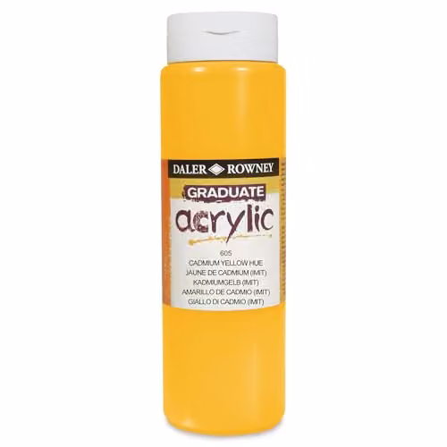 Daler-Rowney Graduate Acrylic Paint, Cadmium Yellow Hue, 500 ml