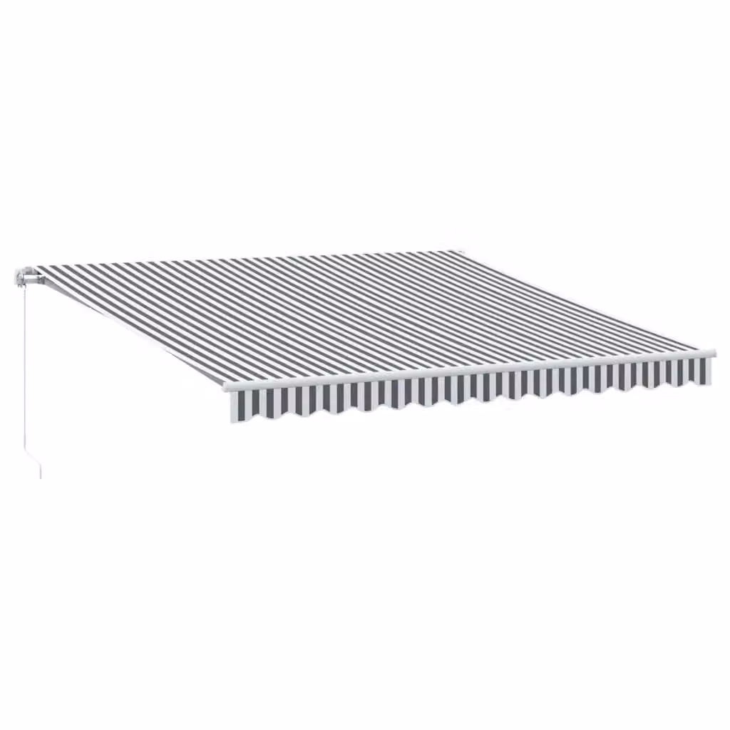 Berkfield Home Manual Retractable Awning with LED, Black and Anthracite, W: 400 cm, D: 300 cm – 2