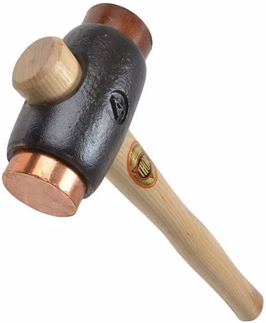 Thor Copper Hide Hammer with Wood Handle in Copper and Multicolour