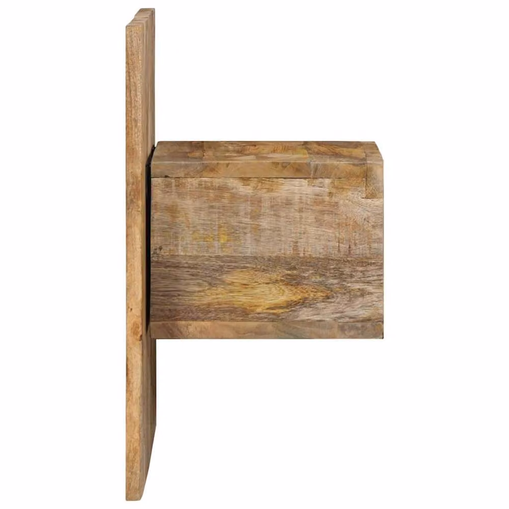 Berkfield Home Bedside Cabinet in Brown Solid Rough Mango Wood W/D/H: 50 x 27 x 50 cm – 2
