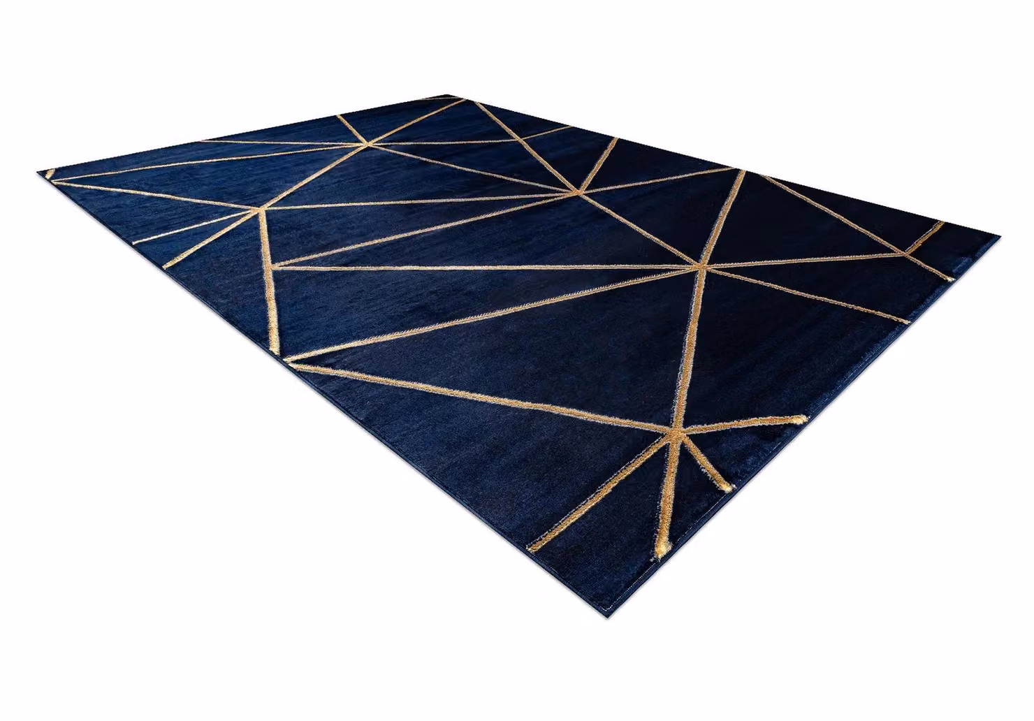 RugsX Emerald Blue Geometric Rectangular Rug W: 80 cm, L: 150 cm – 4