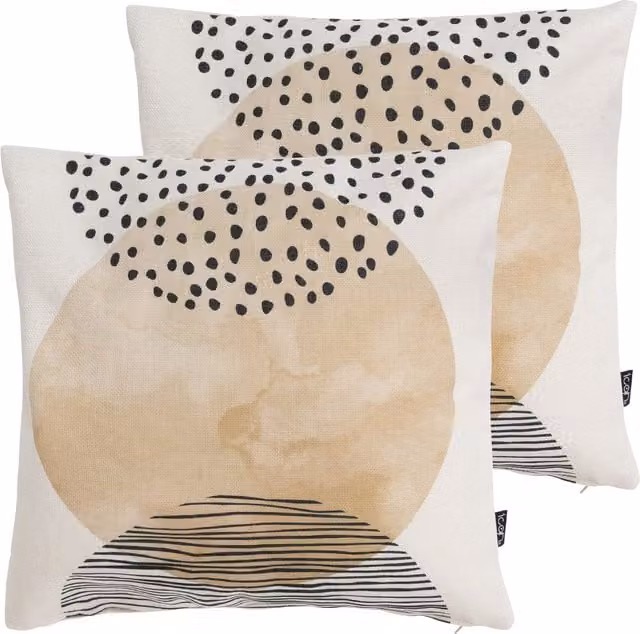 ICON Mono Sunset Kyoto Square Outdoor Cushion in Beige and Yellow