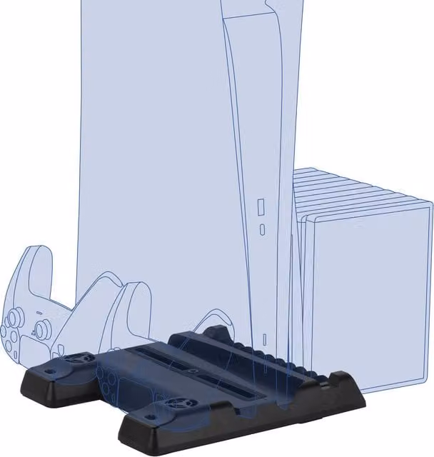 Konix PS5 Spaceship Console Stand and Charging Dock, Black