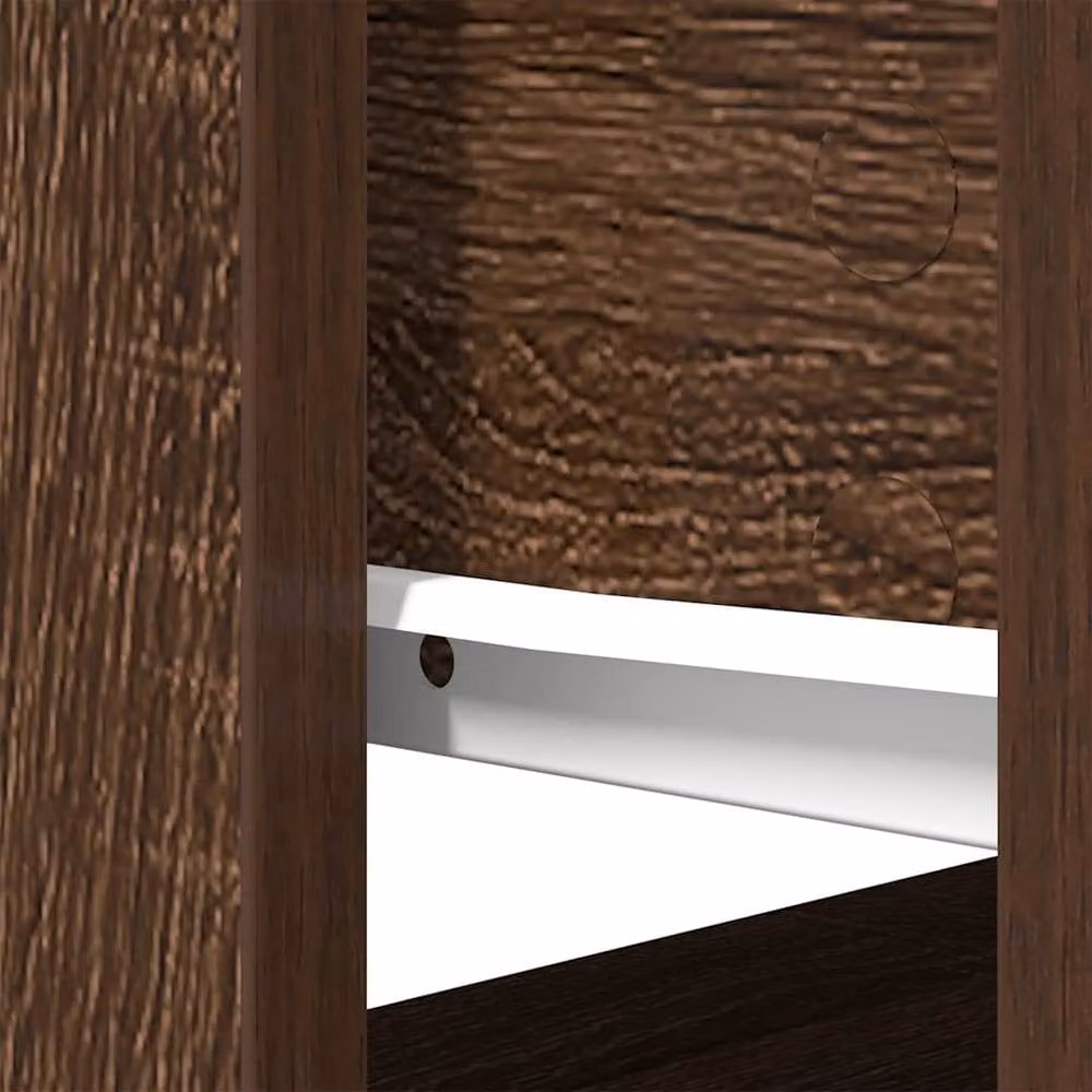 Berkfield Home Modern Console Table with Drawers, Brown Oak, W: 85.5 cm, D: 38.5 cm, H: 74.5 cm – 6