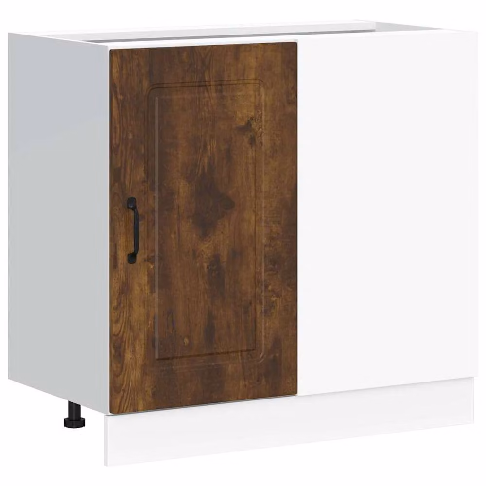 Berkfield Home Kalmar Kitchen Base Cabinet in Smoked Oak Brown Engineered Wood – 2