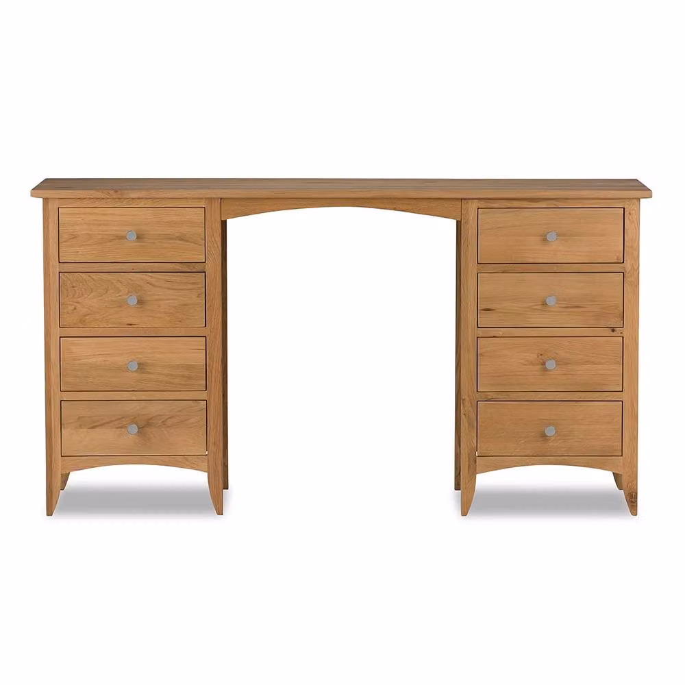 Statement Furniture Edward Hopper Dressing Table with 8 Drawers in Brown Oak – 2