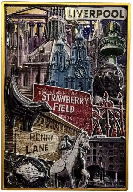 Rock Off City of Liverpool Landmarks Metal Fridge Magnet, Multicolour – 1