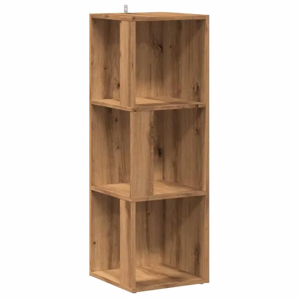 Berkfield Home Artisan Oak Corner Cabinet in Brown, W/D/H: 33 x 33 x 100 cm – 2
