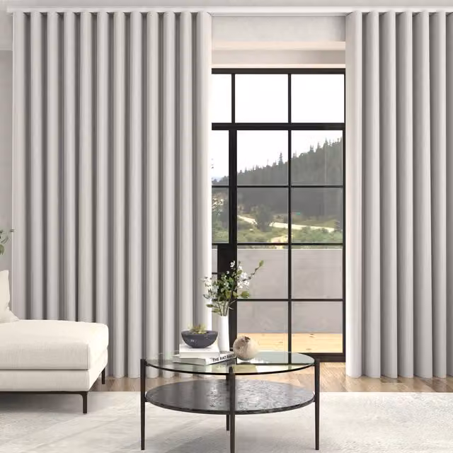 Terrys Arla Soft Texture Made To Measure Wave Curtains in Grey