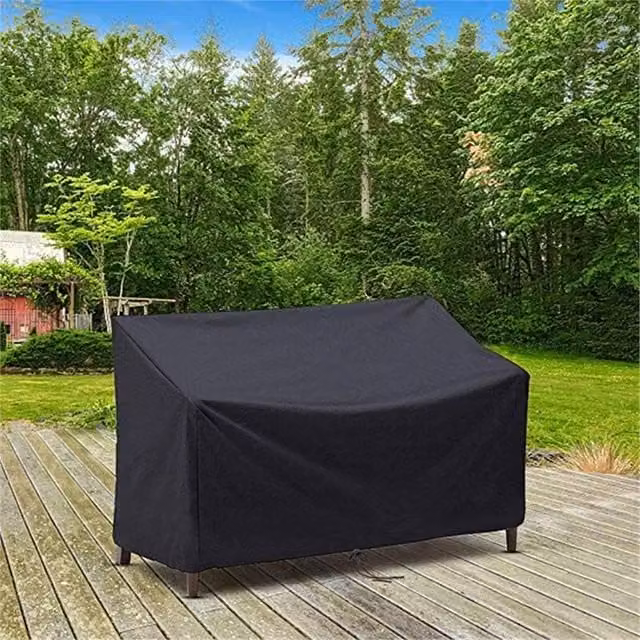 Nordara Waterproof Black Polyester Garden Bench Cover