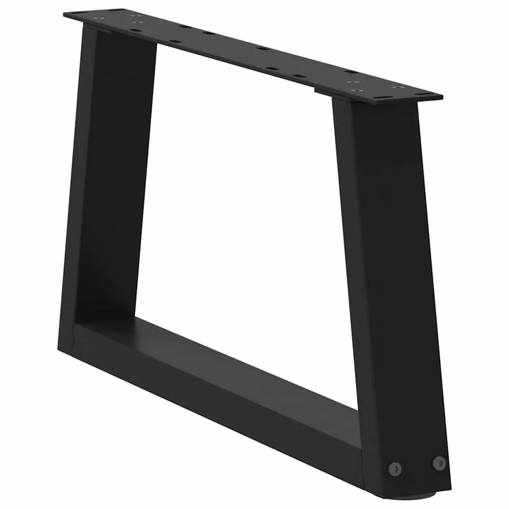 Berkfield Home V-Shape Dining Table Legs, 2 Pieces, Black Steel, Height: 60 cm – 3
