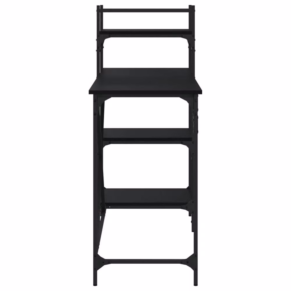 Berkfield Home Computer Desk with Shelves, Black, W/D/H: 120 x 47 x 109 cm – 5