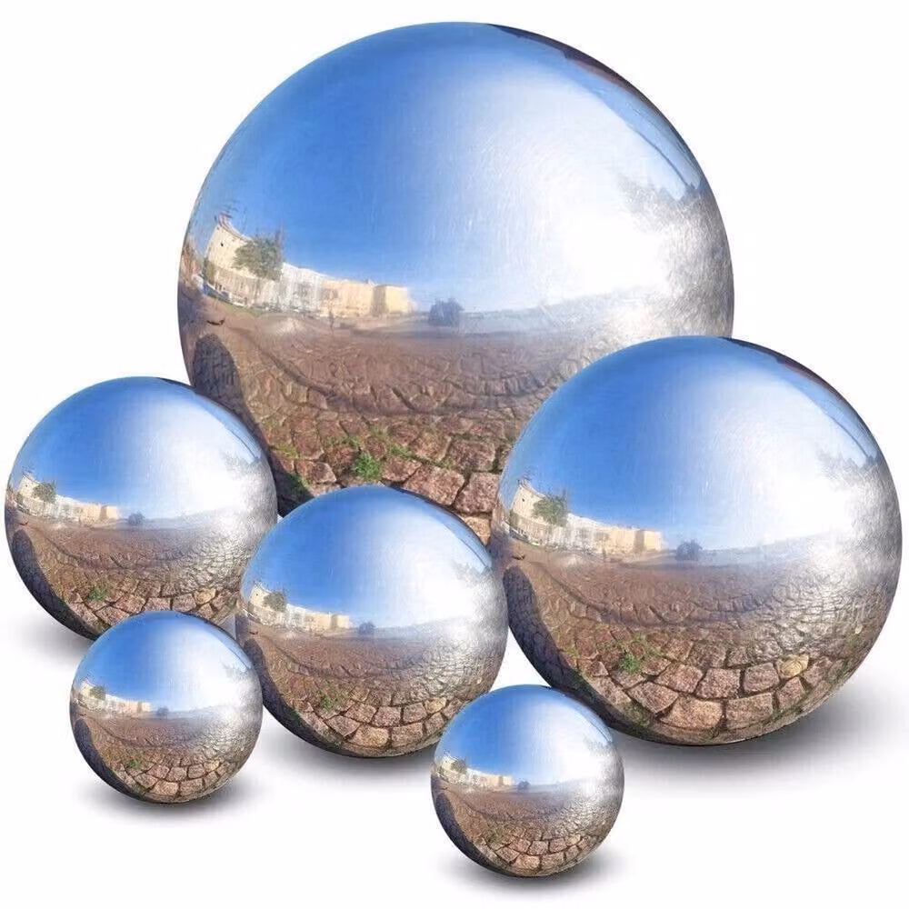 SPETLEK 6-Piece Set of Round Stainless Steel Gazing Balls in Silver – 2