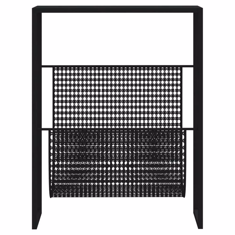 Berkfield Home Modern Black Metal Magazine Rack W/D/H: 35 x 15 x 45 cm – 3