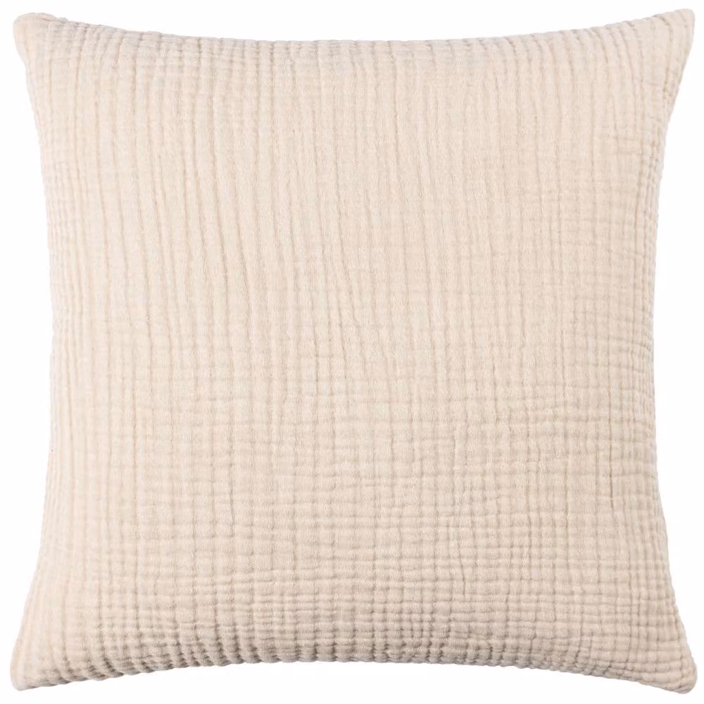 Riva Home Beige Square Cotton Cushion with Removable Polyester Filling, W/D/H: 45 x 45 x 45 cm – 2