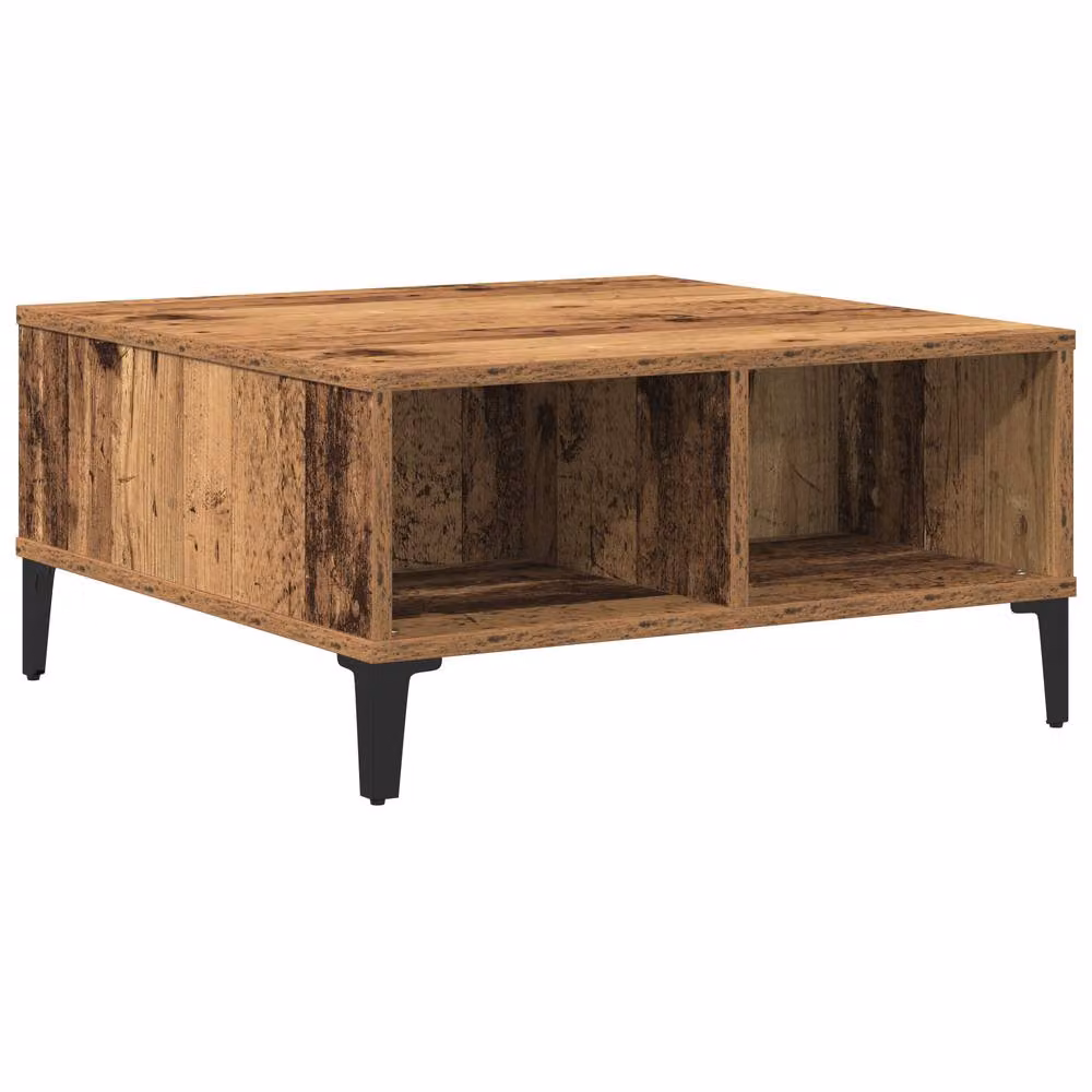 Berkfield Home Rustic Square Coffee Table in Brown, W/D/H: 60 x 60 x 30 cm – 2