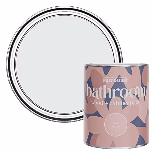 Rust-Oleum Monaco Mist Grey Moisture Resistant Bathroom Wood and Cabinet Paint, Matt Finish, 0.75 l