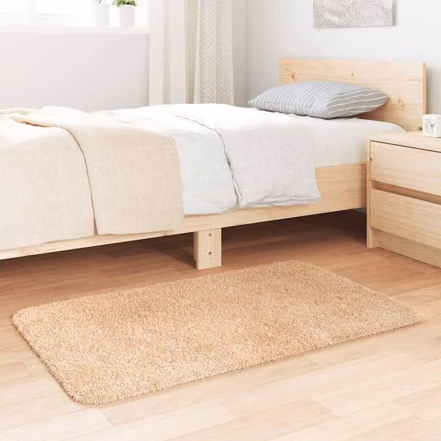 Berkfield Home Navarra Shaggy High Pile Rug, Beige, W: 60 cm x L: 100 cm – 1