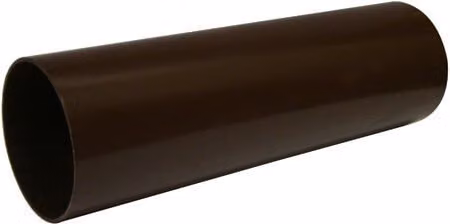 FloPlast Round PVC Downpipe, Brown, Diameter: 68 mm, Length: 2.5 m