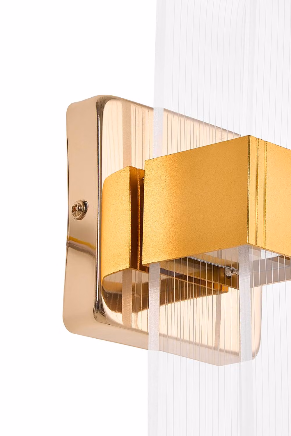 Living and Home Minimalist LED Up and Down Wall Light in Gold/Brass – 3