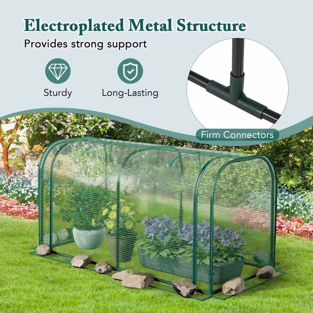 SPETLEK Mini Tunnel Greenhouse in Green, W/D/H: 118 x 55 x 60 cm – 1