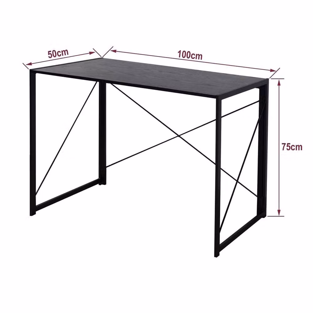 VOGREX Black Wooden Folding Laptop Desk for Home Office and Study – 2