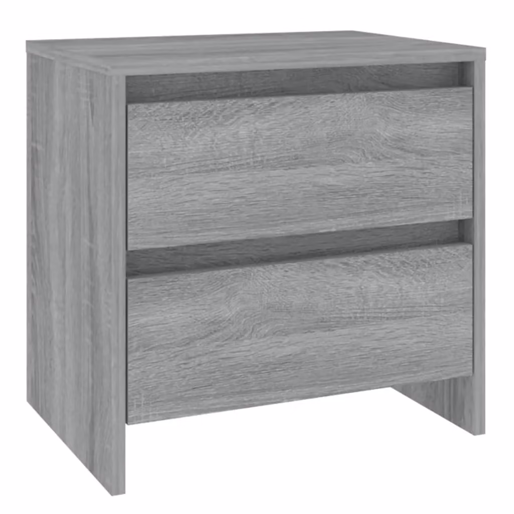 Berkfield Home Bedside Cabinet in Grey Sonoma, W: 45 cm, D: 34.5 cm, H: 44.5 cm – 2