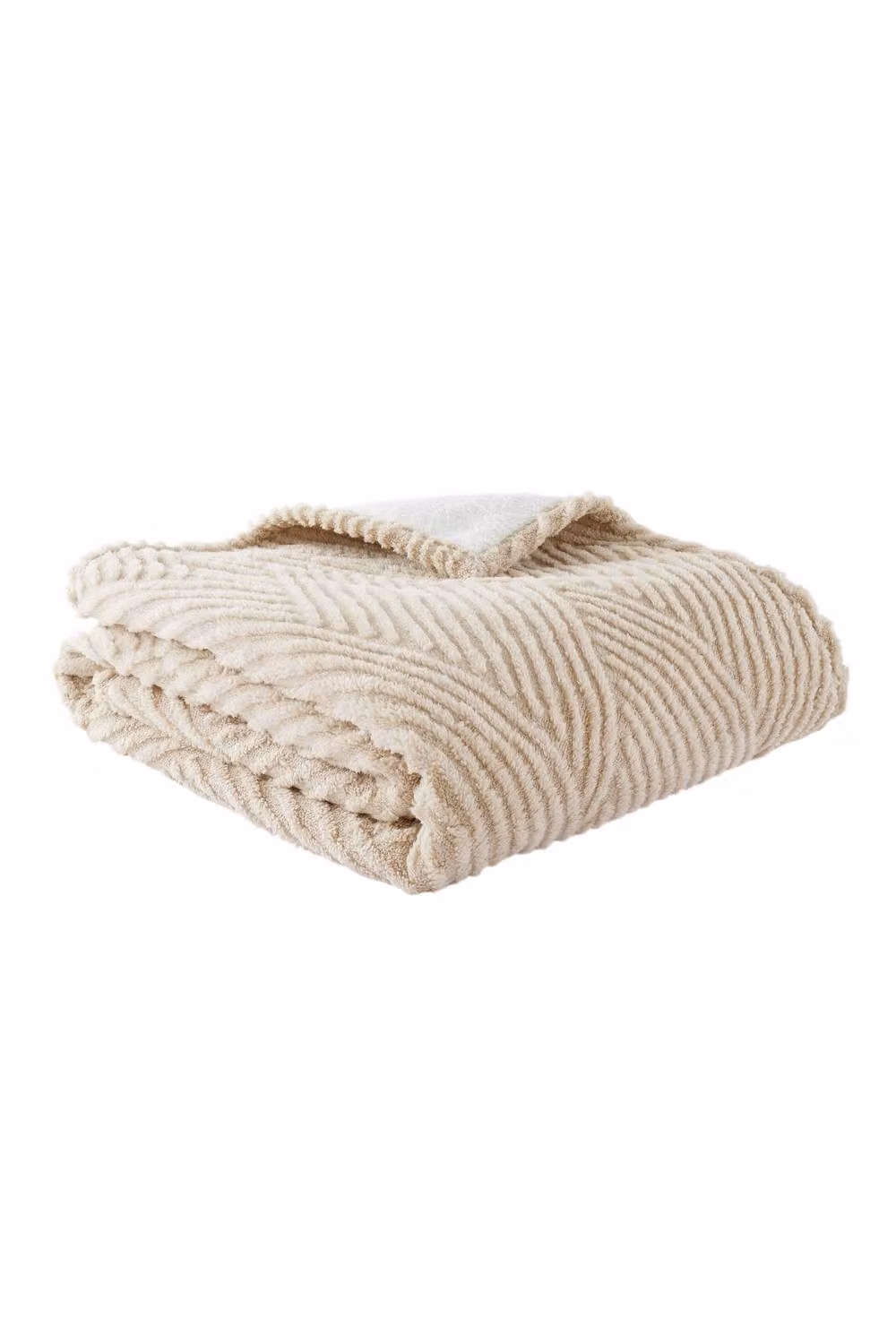 Catherine Lansfield Heat Buddy Cosy Super Thermal Fleece Blanket Bedspread in Beige, W: 200 cm, D: 220 cm – 3