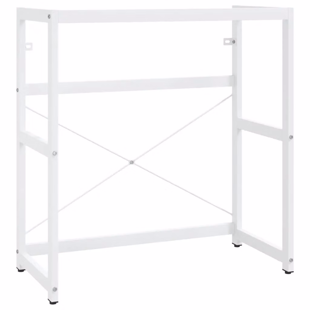 Berkfield Home White Metal Bathroom Washbasin Frame, W/D/H: 79 x 38 x 83 cm – 2