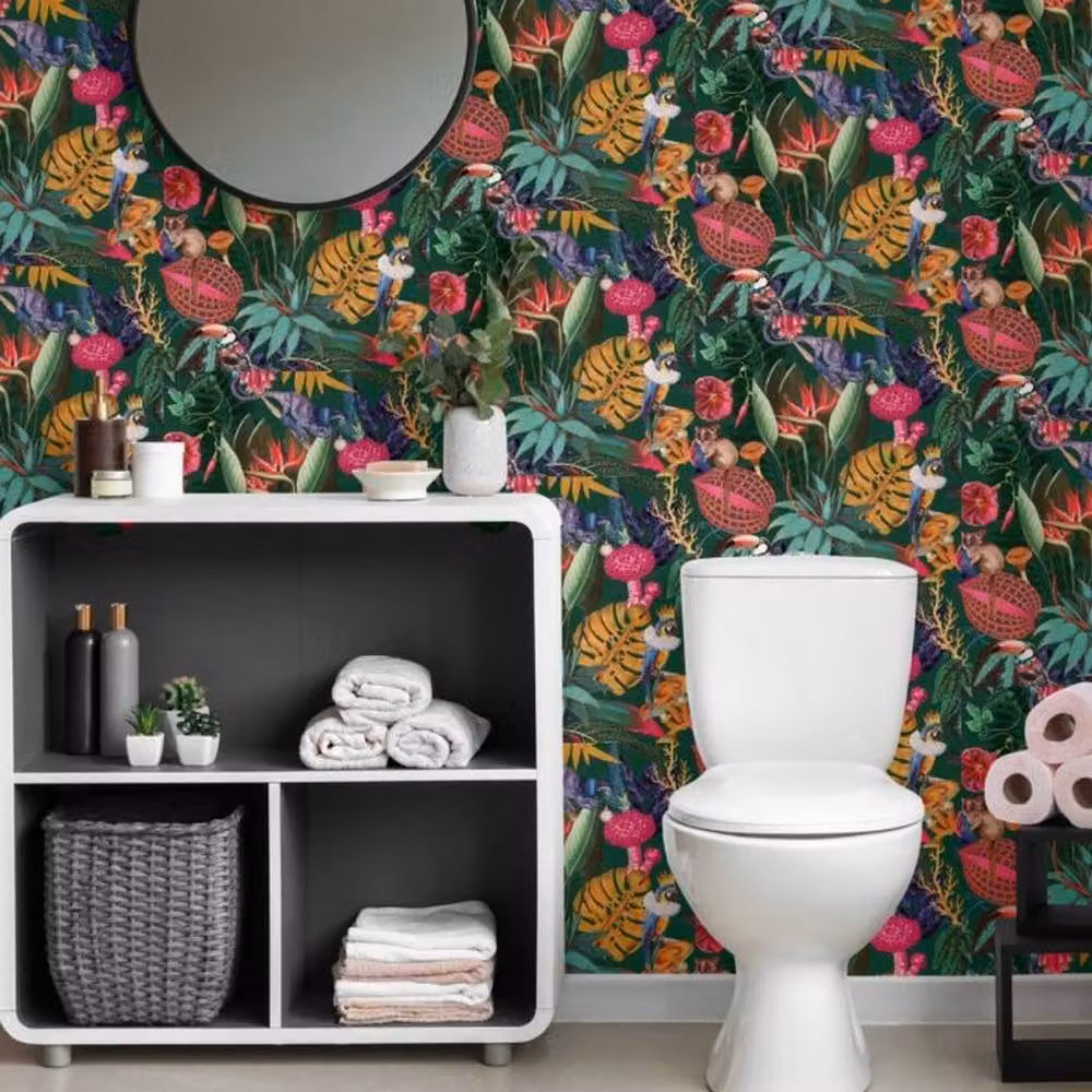 Holden Decor Wonderland Tropical Green Botanical Floral Wallpaper Roll – 3