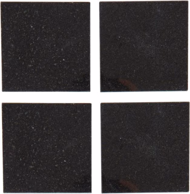 Creative Tops Set of 4 Round Black Granite Coasters with Non-Slip Cork Backing, Diameter: 10 cm – 7